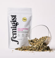 Femigist Balancing Brew - Women's Hormonal Support Tea. Herbal blend for hormonal balance, cycle regulation, and cramp relief. 2 oz.
