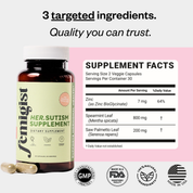 HERsutism – Hirsutism & PCOS Supplement for Female Facial Hair Reduction